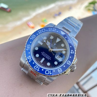 CTR Factory ROLEX GMT-Master II Replica with Blue Dial 904L Steel Sapphire Glass Watch